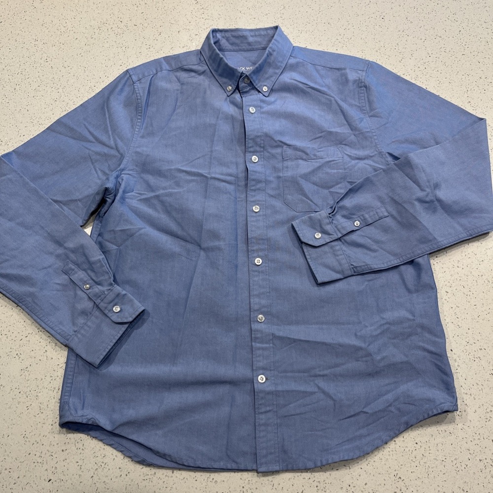 Mack Weldon Light Blue Long Sleeve Button Down Casual Dress Shirt -Men's XL